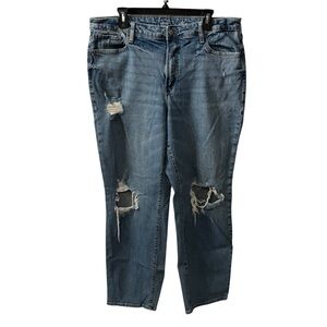 Old Navy Jeans Women’s 18 Dahlia Straight Leg Distressed High Rise OG Loose